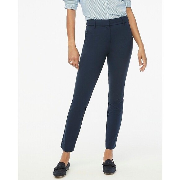 J.CREW Slim-Fit Full-Length Trouser Dress Pant 10 Navy Blue NWT A3 - Picture 1 of 6